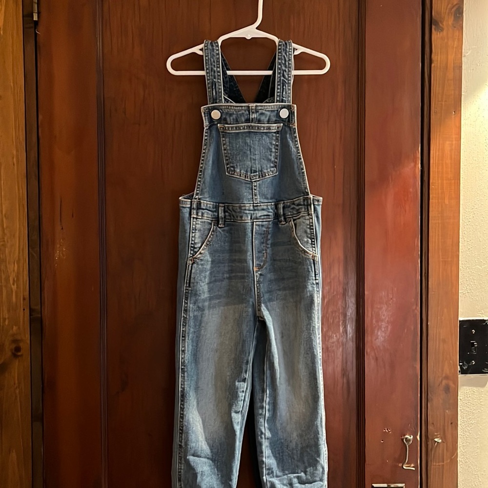 2 pairs of little girls overalls